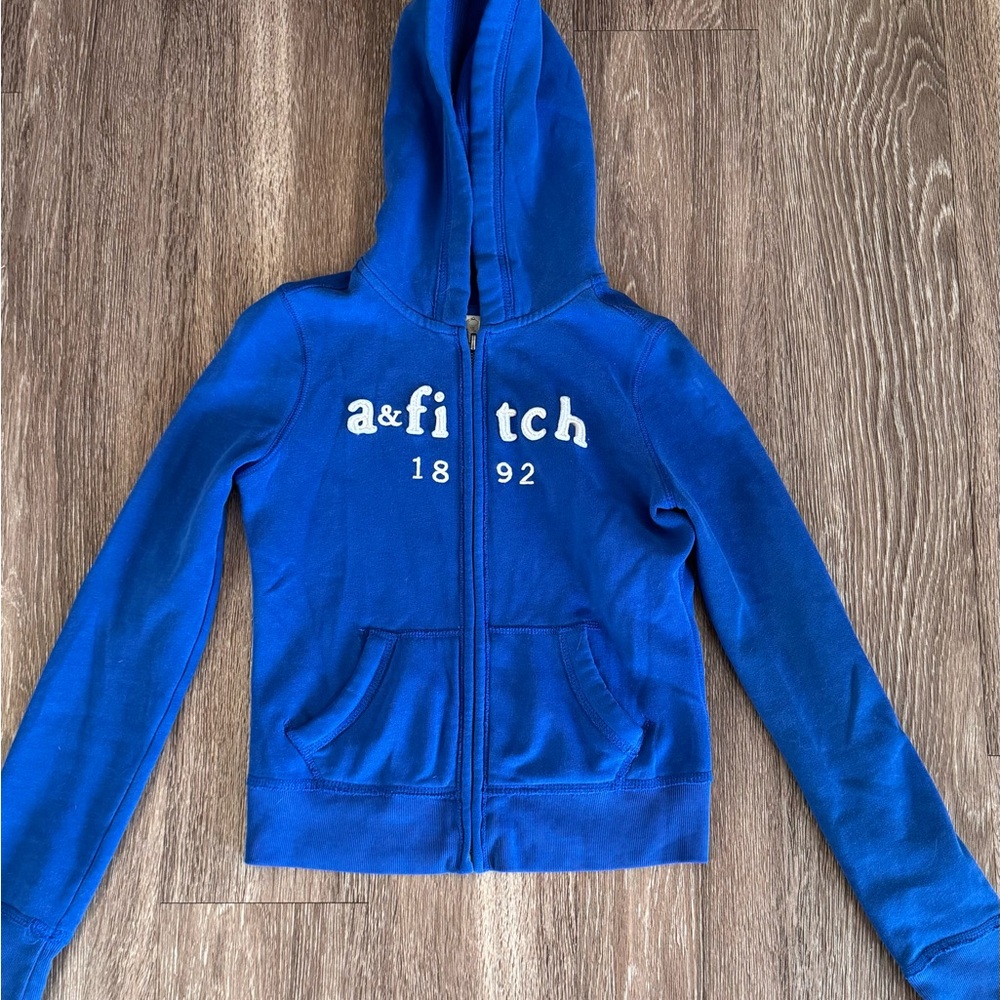 A&F Blue Zip-Up Hoodie